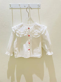 Ruffled Peter Pan Collar Shirt coconutnut.ca