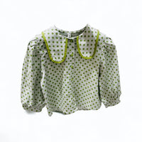 Green Drop Collar Kids Shirt coconutnut.ca