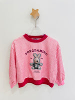 Pink Plaid Bunny Pullover
