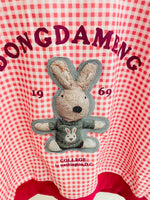Pink Plaid Bunny Pullover
