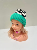 Toddlers Checkered Beanie